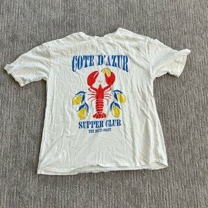 Z Supply Cream Lightweight Crewneck Tee